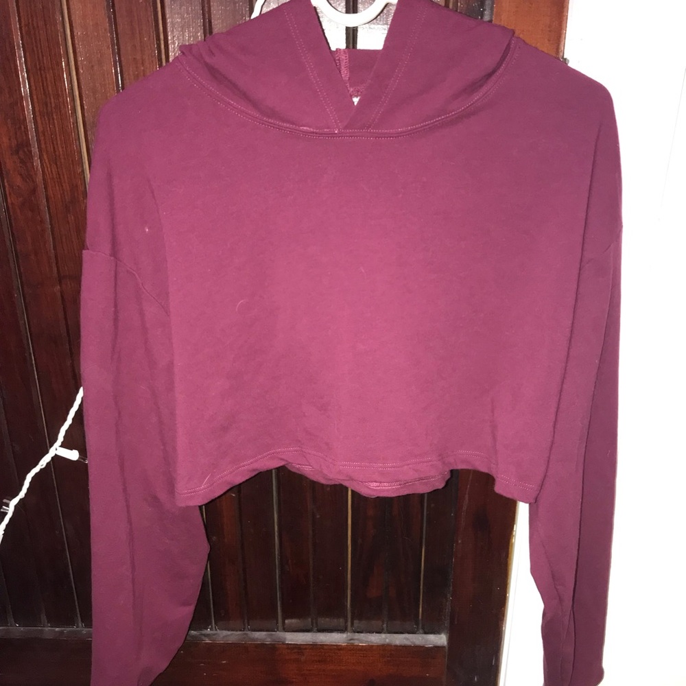 Plain cropped hoodie